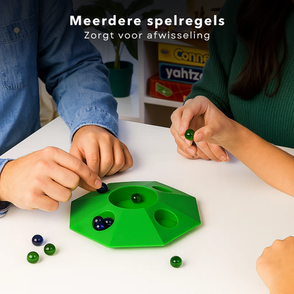 Cheqo® Knikkerpot - Knikkerpot Met Knikkers - Grote Knikkerpot - Meerdere Openingen - Uitdagend Knikkerspel - Willekeurige Uitvoering - Knikker Speelgoed - 10 Knikkers Inbegrepen - Knikkerset - Knikkeren - Knikker Pot
