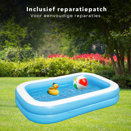 Cheqo® Opblaasbaar Zwembad - Opblaasbad - Familiezwembad - Stevig Vinyl