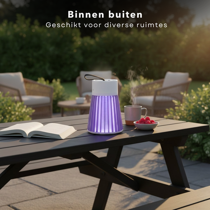 Cheqo® Muggenlamp - Insectenlamp - Vliegenlamp - Muggenvanger - Vliegenvanger - Elektrische Muggenlamp - Elektrische Insectenlamp - Uv Muggenlamp - Uv Insectenlamp - Elektrische Insectendoder - Insectenbestrijder - Oplaadbare Muggenlamp