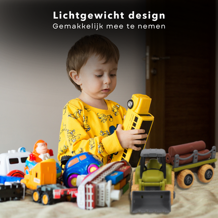 Cheqo® Speelgoed Tractor Met Aanhanger - Speelgoedtractor - Tractor met Aanhangwagen - Kunststof