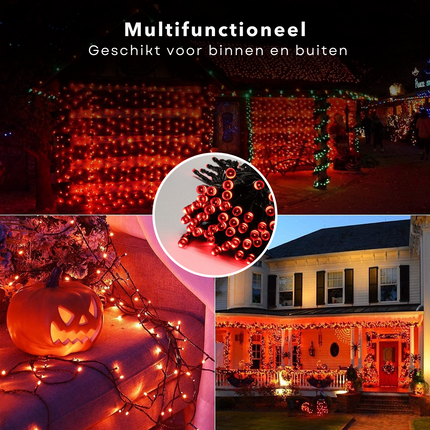 Cheqo® Kerstverlichting - Kerstboomverlichting - Kerstlampjes - Sfeerverlichting - LED Verlichting - Voor Binnen en Buiten - Tuinverlichting - Feestverlichting - Lichtsnoer - Rood - 320 LED's - 24M - Timer - 8 Lichtfuncties Kerstboomverlichting