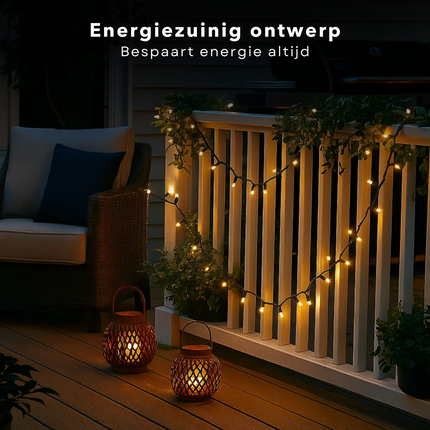 Cheqo® Kerstverlichting - Kerstlampjes - Kerstboomverlichting Buiten en Binnen - 240 LED Lampjes - Warm Wit Licht - LED Lichtsnoer - Geschikt voor Binnen en Buiten - 18 Meter Lichtsnoer - IP44 Beschermklasse