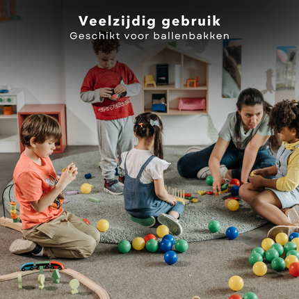 Cheqo® Ballenbak Ballen 50 Stuks - Ballenbakballen voor Speeltent - Gekleurde Speelballen voor Kinderen - Veilig PE Materiaal