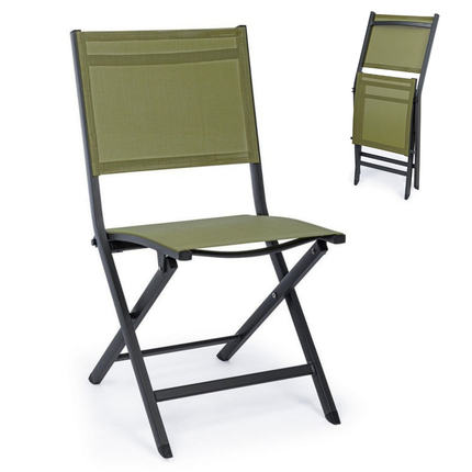 Cheqo® Vouwstoel - Klapstoel - Opvouwbare Stoel - Inklapbare Stoel - Campingstoel - Kampeerstoel - Strandstoel - Festival Stoel - Tuinstoel Opvouwbaar - Tuinstoel Inklapbaar - Groene Vouwstoel