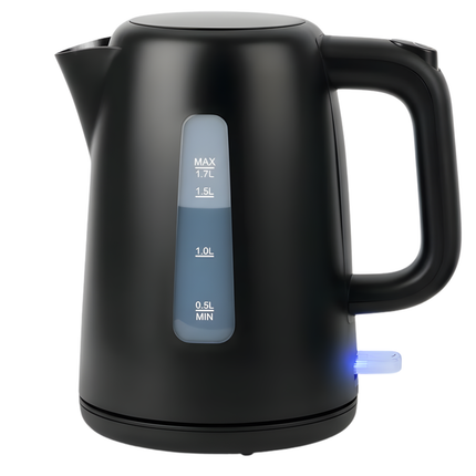 Cheqo® Waterkoker – Mat Zwarte Waterkoker – Snoerloos Design – Water Koker - Water Koken – Waterniveau-Indicator – Verborgen Verwarmingselement – Automatische Uitschakeling – Verlichte Aan/Uit-Schakelaar - Theekan