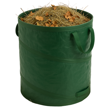 Cheqo® Opvouwbare XXL Tuinafvalzak -  Opvouwbare afvalzak - Afvalzakken - Prullenbak - Tuinzak - Wasmand - Tuinafval Zak - Bladzakken - Grote Zak met Hengsels - Duurzaam en Handig