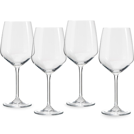 Cheqo® Wijnglazen Set - Wijnglazen - Wijnglazen 4 Stuks - Wijnglazenset 4 - Wijnglazen Set 4 - Wijnglas Set - Wijnglas - Wijnglazen voor Diner - Wijnglazen voor Borrel - Wijnglazen Cadeau