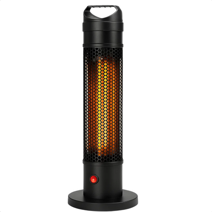 Cheqo® Infrarood Terrasverwarmer - Elektrische Heater - Infrarood Verwarming - Staande Heater - IP44 Spatwaterdicht - Binnen En Buiten Gebruik - Draagbare Verwarming - Kantelbeveiliging - Stof- En Waterbestendig - Hittebestendig Gaaswerk