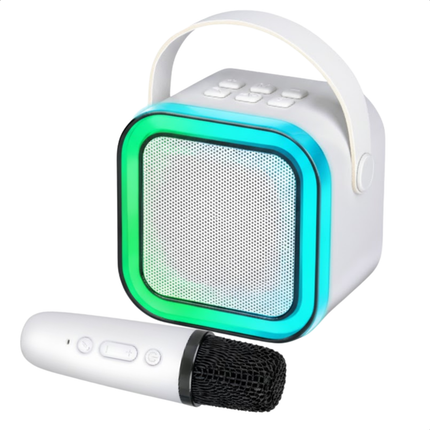 Cheqo® Draadloze Karaoke Set - Karaoke Set Mini - Compacte Karaoke Set - Draadloze Microfoon - RGB-Verlichting - Karaoke Voor Kinderen - Karaoke Voor Volwassenen - Bluetooth - AUX- USB - Party Speaker - Bluetooth Speaker
