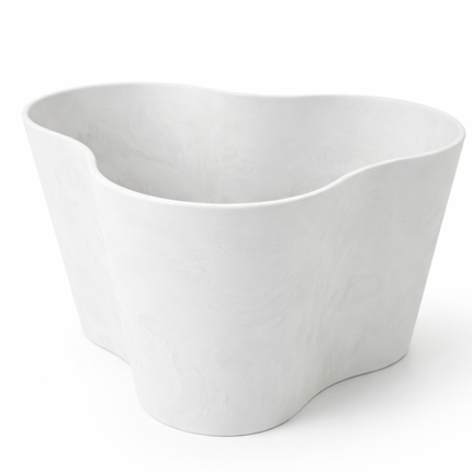 Cheqo® Bloempot Wit - Bloempot Rond - Bloempot Binnen - Bloempot Buiten - Bloempot met Afwatering - Bloempot met Drainage