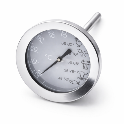 Cheqo® Vleesthermometer - Vleesthermometer Oven - Oventhermometer - Kernthermometer - Kerntemperatuurmeter - Keukenthermometer - Voedselthermometer - Kookthermometer - Thermometer Koken - Vleesthermometer Analoog