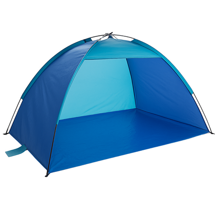 Cheqo® Strandtent UV Bescherming - Strand Tent - Blauwe Tent voor Strand - Polyester & Fiberglas - Opvouwbaar