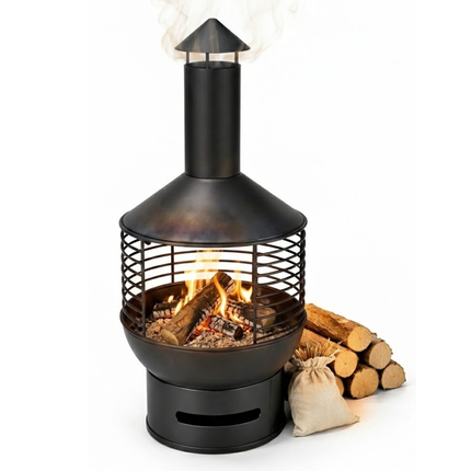 Cheqo® Sfeerhaard Buiten - Tuinhaard - Terrashaard - Vuurhaard Buiten - Buitenhaard - Tuinhaard Vrijstaand - Terrashaard Vrijstaand - Vuurhaard Tuin - Buitenhaard Vrijstaand - Openhaard Buiten - Tuinhaard Zwart