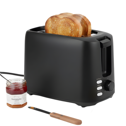 Cheqo® Compacte Broodrooster – Toaster – Brood Rooster – 7 Niveaus – Stopknop – Opwarmfunctie – Ontdooistand – Indicatielampje – Automatische Uitwerp – Kruimellade – Anti-Slip Voetjes - Broodtoaster - Brood Toasten