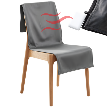 Cheqo® Verwarmd Stoelkussen - Elektrisch Kussen - Draadloos Warmtekussen - Oplaadbare Accu - Meerdere Warmtestanden - Stoelverwarmer - Stoelverwarming - Stoel Verwarming - Compact En Licht - Stoelverwarming