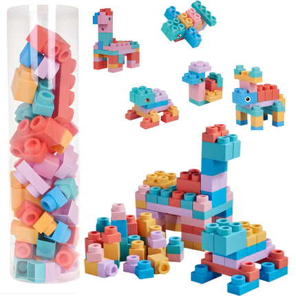 Cheqo® Grote Bouwblokken - Zachte Bouwblokken - Soft Blocks - Bouwblokken XXL - Bouwblokken Set - Bouwblokken 100 Stuks