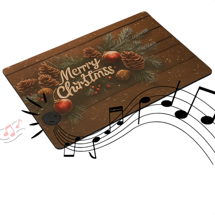 Cheqo® Deurmat Met Muziek - Kerst Deurmat - Jingle Bells Geluid - Merry Christmas Melodie - Muzikale Deurmat - Kerstliedjes Deurmat op Batterijen - Deurmat Met Sensor - Feestelijke Deurmat