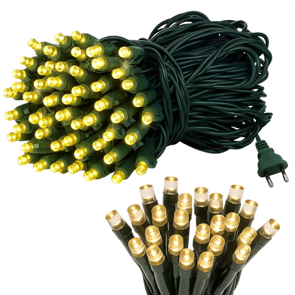 Cheqo® Kerstverlichting - Kerstlampjes - Kerstboomverlichting Buiten en Binnen - 240 LED Lampjes - Warm Wit Licht - LED Lichtsnoer - Geschikt voor Binnen en Buiten - 18 Meter Lichtsnoer - IP44 Beschermklasse