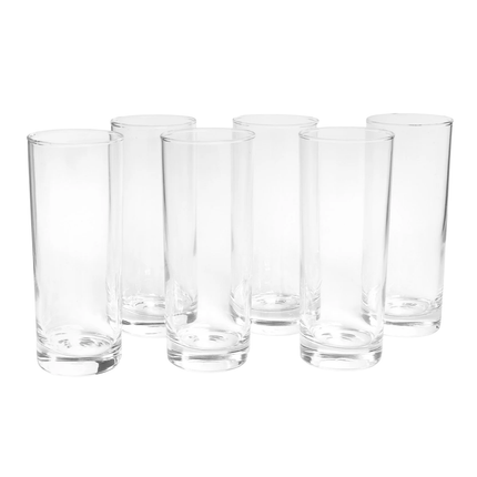 Cheqo® Longdrinkglazen Set - Longdrinkglazen - Longdrink Glazen - Drinkglazen Set - Drinkglazen - Waterglazen Set - Waterglazen - Longdrinkglazen Set 6 - Longdrinkglazen Transparant - Transparante Drinkglazen