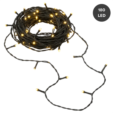 Cheqo® Kerstlampjes - Kerstverlichting - Kerstboomverlichting - Warm Wit Licht - Dimbaar - Binnen En Buiten - 13,5 Meter - 180 Led Lampjes - Timer Functie - Sfeervolle Verlichting - Buitenverlichting - Kerst Verlichting