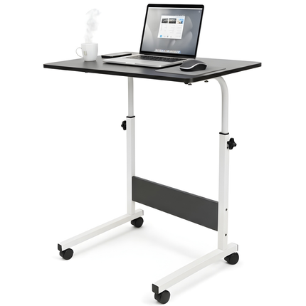Cheqo® Bedtafel Op Wielen - Verrijdbare Bedtafel - Laptoptafel Op Wielen - Verrijdbare Laptoptafel - Overbed Tafel - Tafel Voor Over Bed - Bedtafeltje Met Wielen - Laptoptafel Bed - Bedtafel Laptop