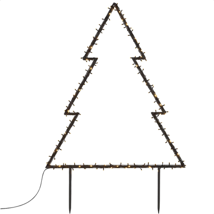 Cheqo® Led Kerstboom - Tuin Kerst Decoratie - Warm Wit - 175 Leds - 8 Lichtfuncties - Automatische Timer - Buitenverlichting - Decoratieve Verlichting - Kerstverlichting - Kerstdecoratie - Tuin Kerstboom Prikspot