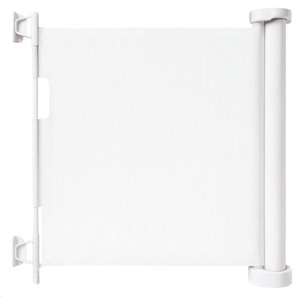 Cheqo® Uitschuifbaar Hondenhek - Flexibel Kunststof Hondenhek - Hondenhek Voor Binnen - Hondenhek Met Één Hand Bedienbaar - Traphekje Voor Honden - Uitschuifbaar Tot 160 cm - Hondenhek Zonder Hekwerk - Ruimtebesparend Hondenhek