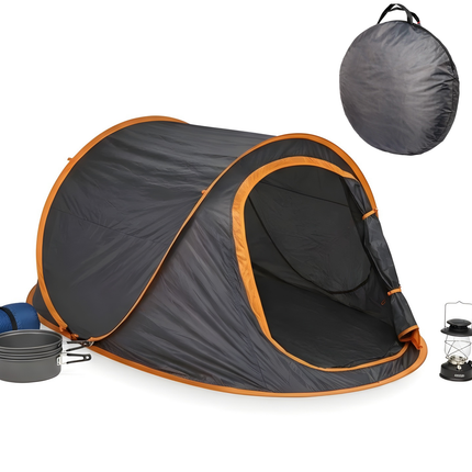 Cheqo® Pop Up Tent 2 Persoons - Pop Up Tent - Popuptent 2 Persoons - Popuptent - Campingtent 2 Persoons - Kampeertent 2 Persoons - Automatische Tent 2 Persoons - Werptent 2 Persoons - Koepeltent 2 Persoons