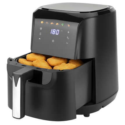 Cheqo® Airfryer - Hetelucht Friteuse - 6 Liter - Snelle Bereiding - Air Fryer - Hetelucht Oven - Timerfunctie - Hete Lucht Friteuse