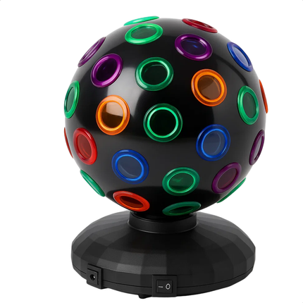Cheqo® LED Disco Bal - Disco Bal - Feestverlichting - Disco Licht - Party Light - Gekleurde Lichteffecten - Voor Kinderen En Volwassenen - Eenvoudig In Gebruik - Compacte Formaat - Levendige Dansvloer - Urenlang Plezier