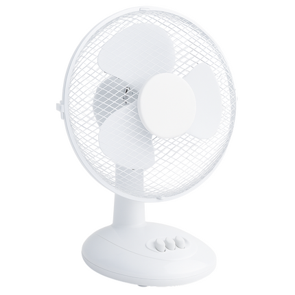 Cheqo® Tafelventilator - Stille Witte Ventilator Tafelmodel - Kantelbaar en Oscillerend - Verkoeling - Fan - Airco Alternatief