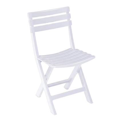 Cheqo® Opvouwbare Tuinstoel - Tuinstoel Opvouwbaar - Klapstoel Tuin - Kunststof Tuinstoel Opvouwbaar - Witte Opvouwbare Tuinstoel - Balkonstoel Opvouwbaar - Bistrostoel Opvouwbaar - Campingstoel Wit