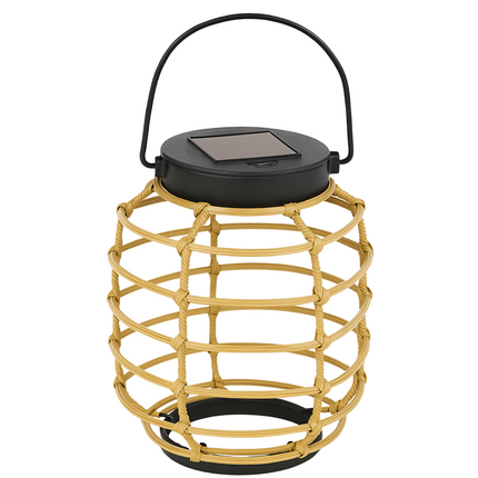 Cheqo® Luxe Tafellamp - Tafel Lamp - Solar Lamp - Solar Lantaarn - Rotan-look - Tuinverlichting