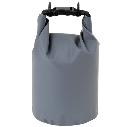 Cheqo® Waterdichte Tas 5 Liter – Dry Bag Grijs – Outdoor Tas met Roll-Down Sluiting – PVC Plunjezak – Sporttas & Strandtas – Verstelbare Schouderband – Stof- en Watervrij – Unisex Zeiltas – Compact & Duurzaam – Zwemhulp