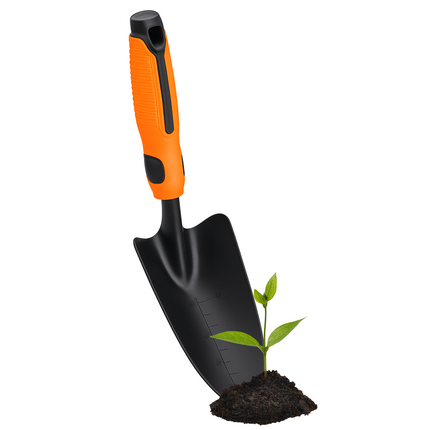 Cheqo® Tuinschep met Maataanduiding – Stevig Tuinschepje – Handschep – Ergonomisch Handvat – Tuinieren Schep – Duurzaam Tuingereedschap – Voor Planten Aanplanten & Grond Beluchten
