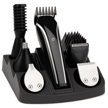 Cheqo® Alles-in-1 Trimmer Set – Tondeuse Set - Oplaadbare Haartrimmer 600mAh – Baardtrimmer – Precisietrimmer – Lichaamstrimmer – Neus- en Oorhaartrimmer – Scheerkop – USB – Grooming Kit – 4 Opzetkammen