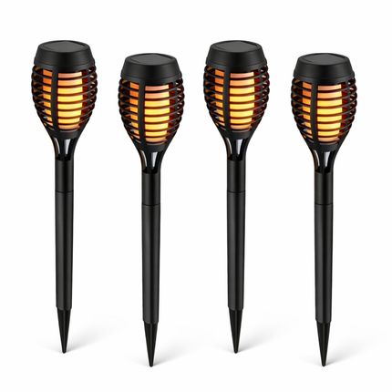 Cheqo® Solar Tuinfakkels - Tuinfakkels Zonne Energie - Solar Tuinverlichting - Tuinverlichting Zonne Energie - Solar Buitenverlichting - Buitenverlichting Zonne Energie - Solar Tuinlampen - Tuinlampen Zonne Energie