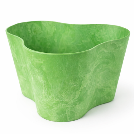 Cheqo® Bloempot Groen - Bloempot Rond - Bloempot Binnen - Bloempot Buiten - Sierpot Groen - Sierpot Rond - Bloempot met Schotel - Bloempot met Onderzetter