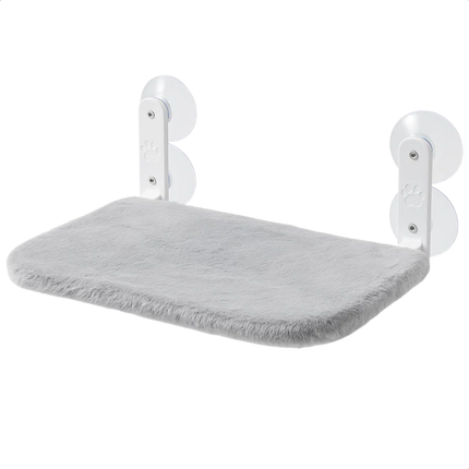 Cheqo® Kattenhangmat Raam - Kattenbed Raam - Sterke Zuignappen - Raamzitje Voor Katten - Kattenligplek Zonder Boren - Geschikt Voor Katten Tot 6 Kg - Afneembare Hoes - Ademende Mesh - Stabiel En Stevig Ontwerp