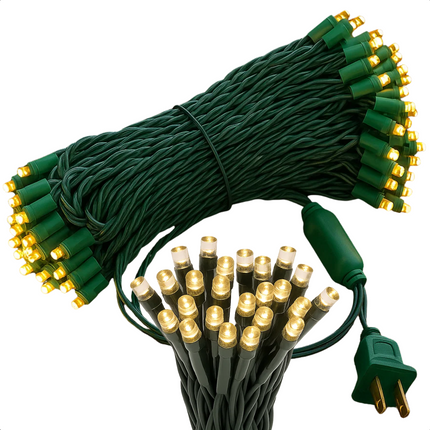 Cheqo® Kerstverlichting Binnen En Buiten - 720 LED Lampjes - Warm Wit Licht - 54 Meter Lichtsnoer - IP44 Beschermklasse - LED Lichtsnoer - Groen Snoer - Energiezuinig 9W - 3 Meter Aanloopsnoer - LED Lampjes - Kerstlampjes - Kerstboomverlichting