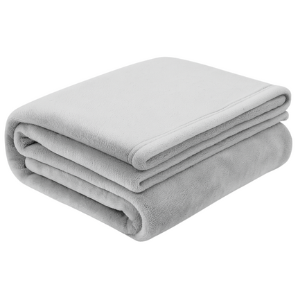 Cheqo® Grijze Fleece Deken 150x200 cm – Zachte Plaid Flannel – Warme Deken voor Bank of Bed – Polyester Fleece – Ultiem Comfort – Dekentje – Duurzame & Stijlvolle Interieur Decoratie