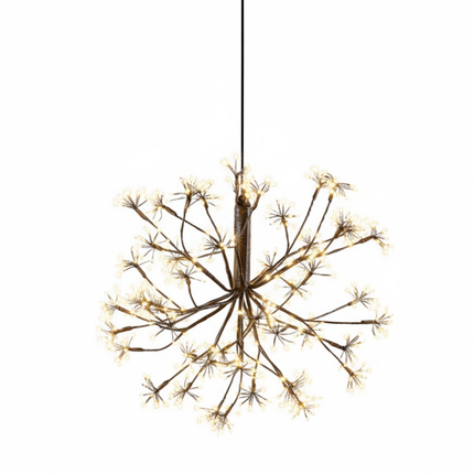 Cheqo® Lichtbol Warm Wit - Kerstverlichting Buiten - Ø 40 cm - Met Timer - Spatwaterdicht - Tuinverlichting - Micro LED-Lampjes - Zwart Snoer - IP44 Stekker - Voor Binnen En Buiten - Hangend Licht - Kerstversiering - Decoratieve Lamp - 576 LED's