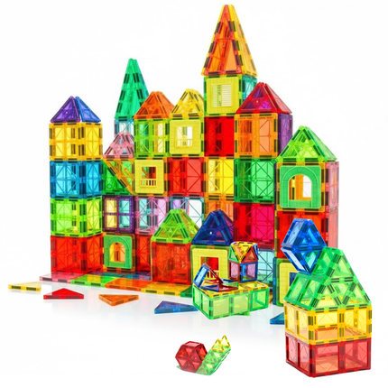 Cheqo® Magnetische Tegels - Magnetic Tiles - Magnetisch Speelgoed - Magnetische Bouwstenen - Magnetisch Bouwspeelgoed - Magnetisch Constructiespeelgoed - Magnetische Bouwblokken - Magnetische Blokken - Magneten Speelgoed