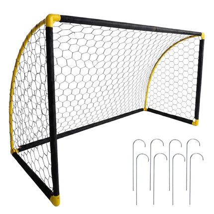 Cheqo® Opvouwbaar Voetbaldoel - Voetbal Training Doel - Voetbaldoel Voor Kinderen - Voetbaldoel Voor Volwassenen - Kunststof Voetbalgoal - Makkelijk Op Te Bergen - Verankerbaar Voetbaldoel - Groot Voetbalgoal