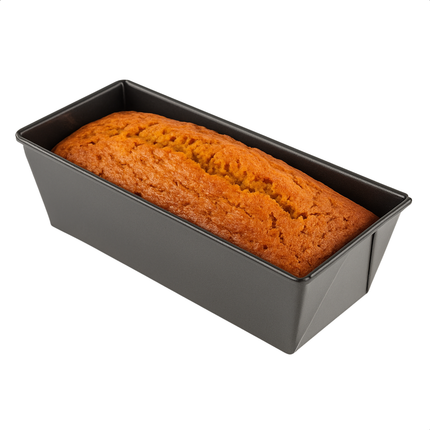 Cheqo® Cakevorm Zwart - Non-Stick Coating - Vaatwasserbestendig - Bakvorm - Rechthoekige Cakevorm - Ovenbestendig - Niet Magnetronbestendig - Keukenaccessoire - Bakgerei - Eenvoudig Schoon Te Maken - Hittebestendig