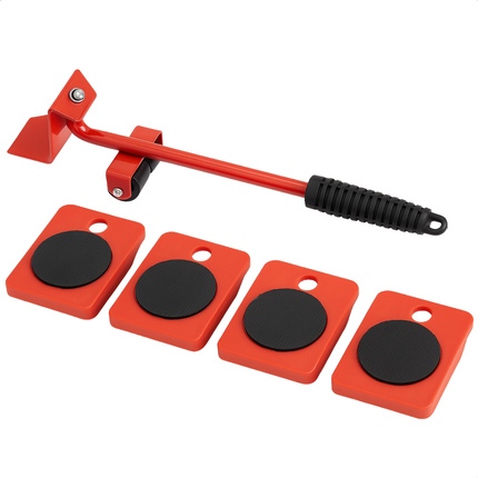 Cheqo® Meubelverplaatser - Til- En Verplaatshulp - Meubels Verplaatsen - Zware Dozen Tillen - Draagvermogen 180 KG - Hevelstang - Meubelrollers - Verplaatsing Van Wasmachines - Wieltrolleys - Verplaatsgemak - Meubeltransporter
