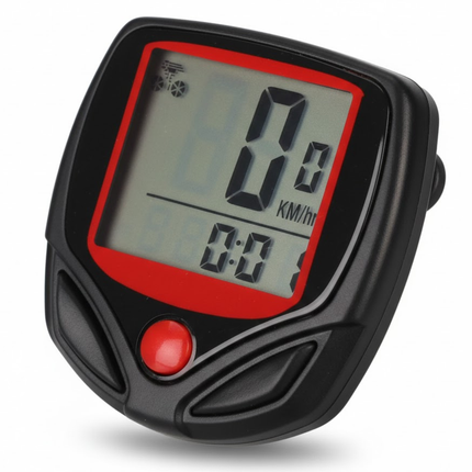 Cheqo® Fietscomputer - Fietscomputer Met Draad - Fietskilometerteller - Kilometerteller Fiets - Fietssnelheidsmeter - Fiets Teller - Fietscomputer Lcd - Fietscomputer Groot Scherm - Fietscomputer 15 Functies - Fietscomputer Met Klok