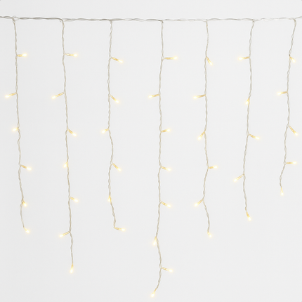Cheqo® Ijspegel Verlichting - Ijspegelverlichting - Kerstverlichting - Kerstlampjes - Lichtnet - Lichtslinger - Warm Wit - Transparant Snoer - 180 LED - Lichtgordijn - 6M - Binnen En Buiten - IP44 - Kerstverlichting - Energiezuinig