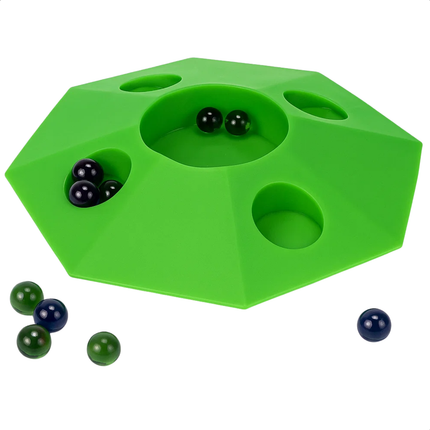 Cheqo® Knikkerpot - Knikkerpot Met Knikkers - Grote Knikkerpot - Meerdere Openingen - Uitdagend Knikkerspel - Willekeurige Uitvoering - Knikker Speelgoed - 10 Knikkers Inbegrepen - Knikkerset - Knikkeren - Knikker Pot