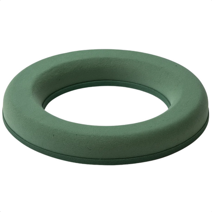 Cheqo® Steekschuim Ring - Kerstkrans Maken - Oase Ring - Nat Steekschuim - Groen Steekschuim - Kerstdecoratie - Bloemen Water Geven - Bloemen Op Hun Plaats - Diameter 25 Cm - Ronde Steekschuim - Kerstkrans Decoratie - Steekschuim Voor Bloemen